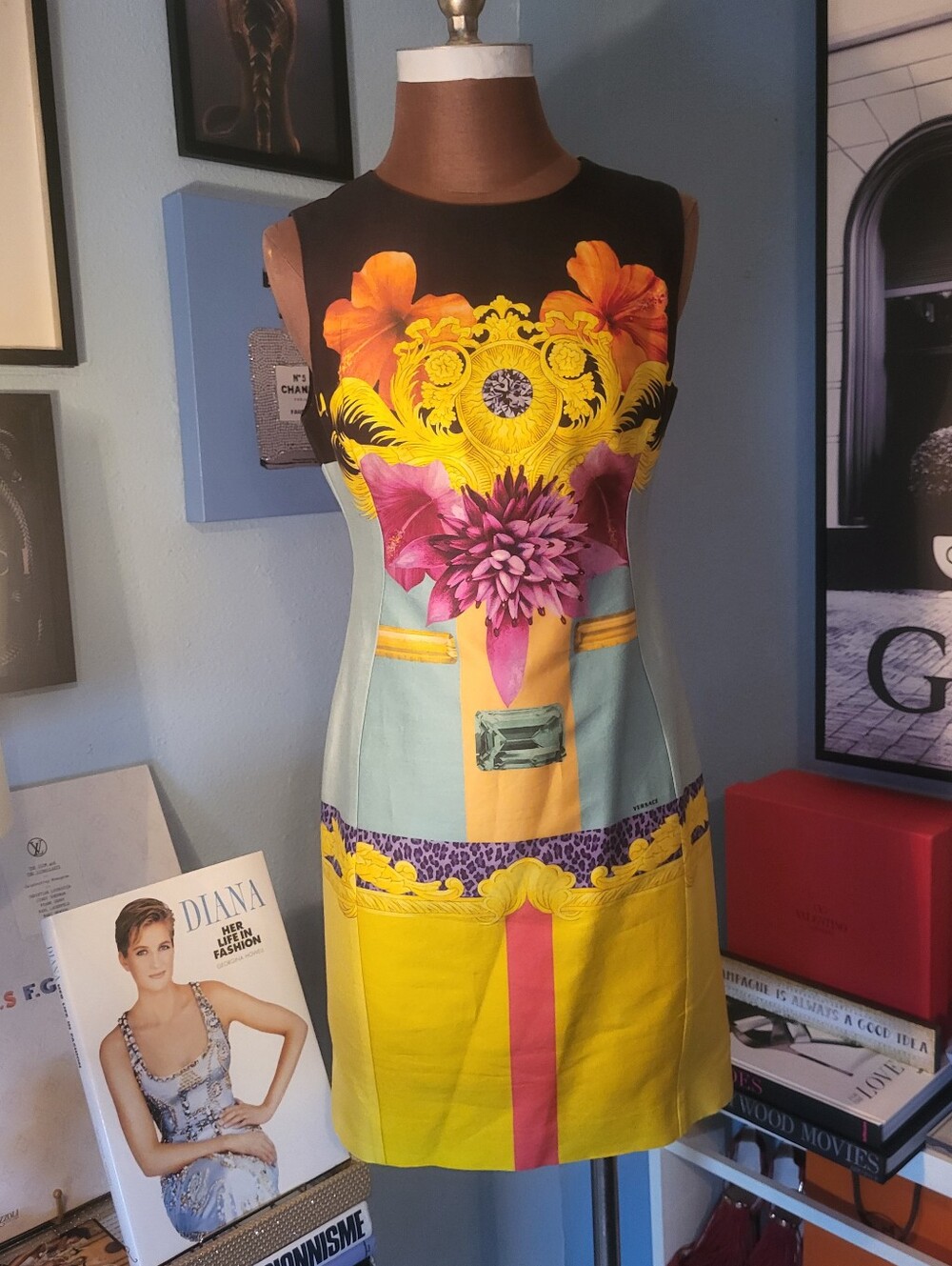 Vintage Gianni Versace Couture Paneled Shift Dress